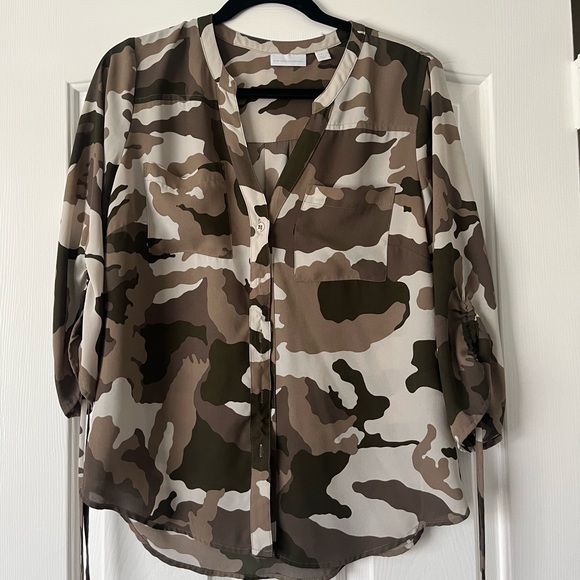 Camo NY and Co Top - GUC - Picture 1 of 4